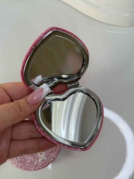 Srdíčkové zrcátko třpytivé - 2 varianty