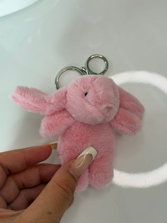 přívěsek na klíče - králíček růžový