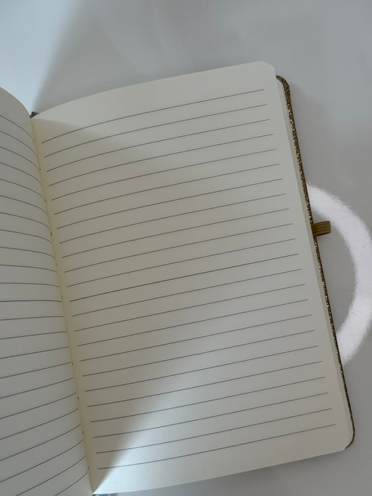 A5 Sešit třpytivý - zlatý