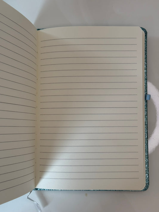 Sešit třpytivý - tyrkysový