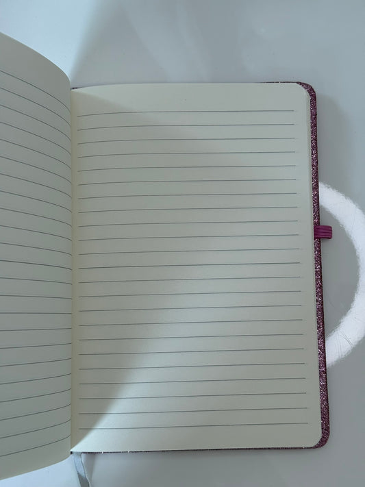 A5 Sešit třpytivý - růžový