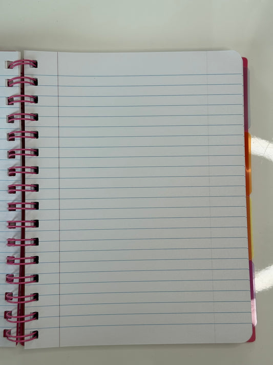 Sešit A5 – 125 listů s gumičkou / růžový