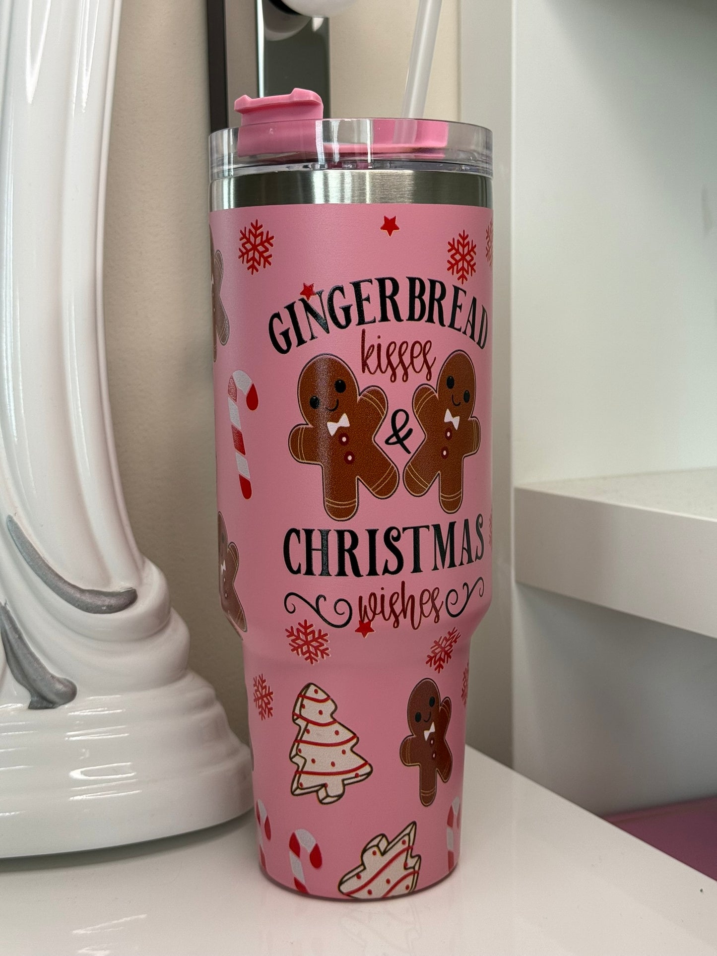 Termoláhev 1l Vánoční edice – Růžová