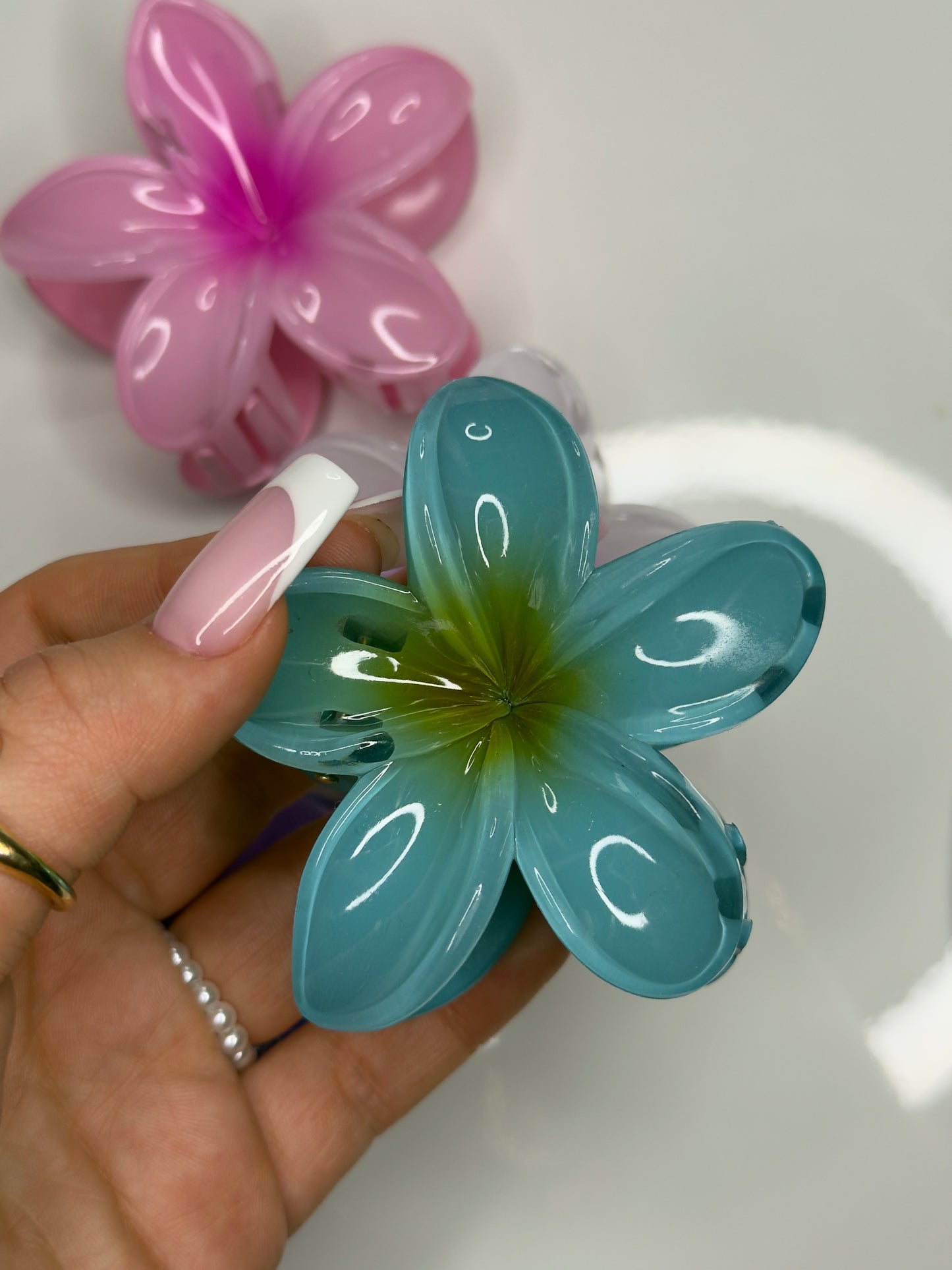 Velký květový skřipec Tirkisová 8 cm