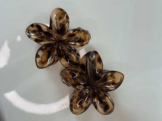 Květový skřipec leopardí vzor Hnědý 8 cm