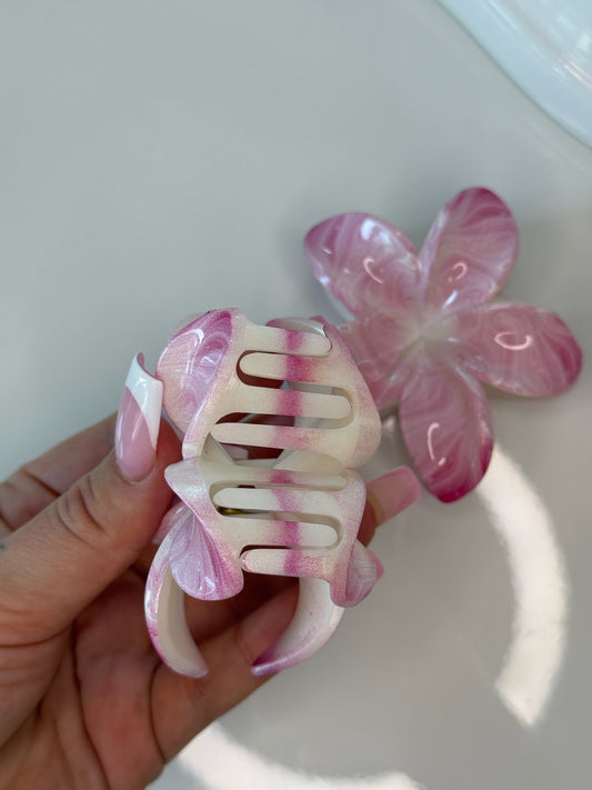 Skřipec do vlasů - Růžový 8 cm