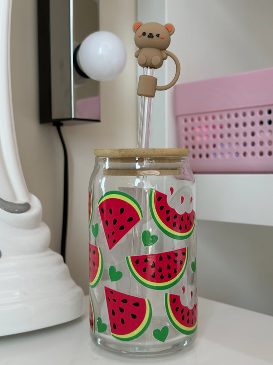 Silikonová čepička na brčko - kočička