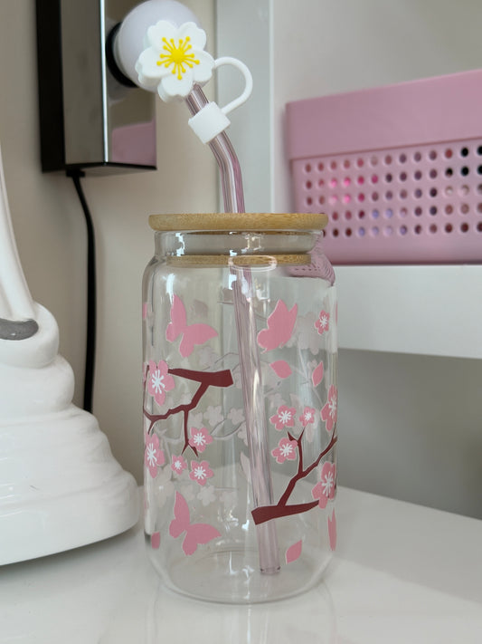 Silikonová čepička na brčko - kytička žlutá