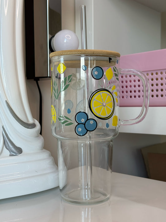 Sklenička s uchem - ovoce