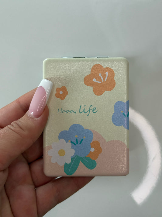 Zrcátko do kabelky s tekutinou - žlutá