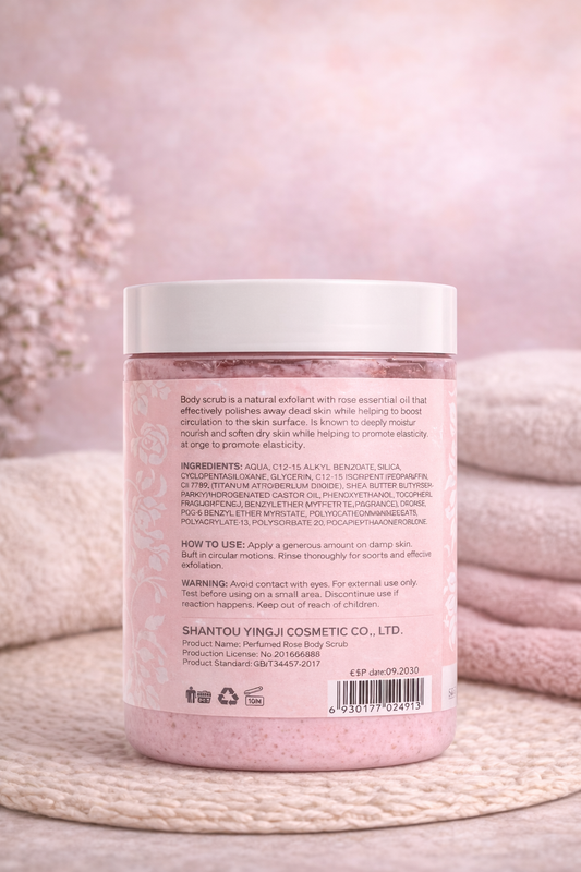 Kiss Beauty Yara – růžový tělový peeling (500 g)