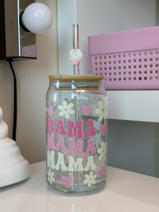 Sklenička - mama květiny