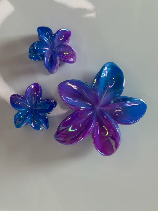 Set květových skřipců - modrý ombré